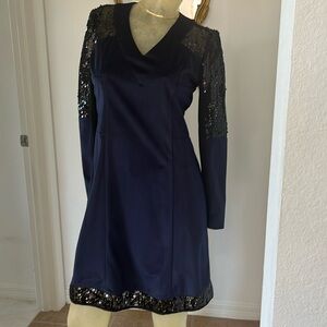 Rare Luxury Nathalie Chaize Velvet Sequined Dress